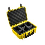 OUTDOOR resväska i gul med vadderade delare 250 x 175 x 95 mm Volume: 4,1 L Model: 1000/Y/RPD